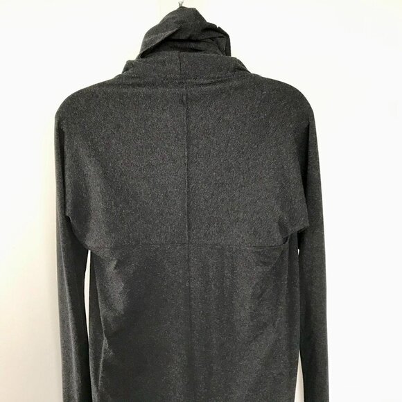 HAZEL Women's Long Dark Grey, Shall/Waterfall Sweater Cardigan, long sleeve sz S - Picture 7 of 15